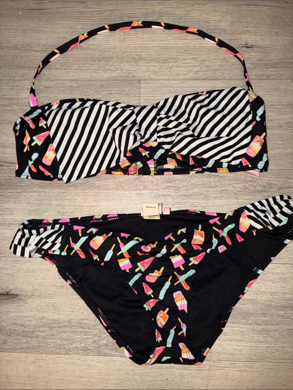 Juicy Couture Swimset- Striped Bow & Popsicle Print Pattern